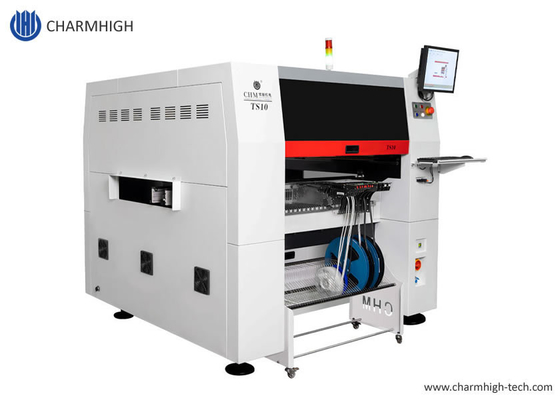 TS10 SMT Pick and Place Machine 10 κεφαλές 100 τροφοδοσίες 01005 Υποστήριξη υψηλής ταχύτητας