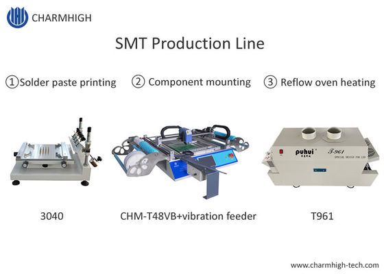 Η προηγμένη γραμμή παραγωγής SMT, 3040 εκτυπώνει τον εκτυπωτή/τη μηχανή CHMT48VB Pnp/το φούρνο T961 επανακυκλοφορίας