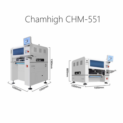 Charmhigh CHM551 SMD pick and place machine υψηλής ακρίβειας για 0201 / QFN / BGA