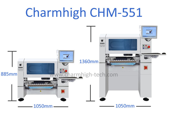 Charmhigh CHM551 SMD pick and place machine υψηλής ακρίβειας για 0201 / QFN / BGA