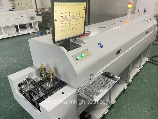 CHM-PC6635 Φούρνος Αναρροής Χωρίς Μόλυβδο με Έλεγχο Η/Υ, 6 Ζώνες Θέρμανσης και Θερμαινόμενη Επιφάνεια 2200*350mm για Συγκόλληση SMT
