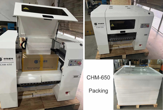 Αυτόματη γραμμή PCB υψηλής ακρίβειας 0201 Desktop SMT Pick and Place Machine 4 κεφαλές CHM-650