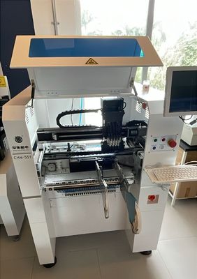 CHM-551 SMD Γραμμή παραγωγής SMT Γραμμή συναρμολόγησης υψηλής ακρίβειας 4 κεφαλές PCB κατασκευής ρομπότ