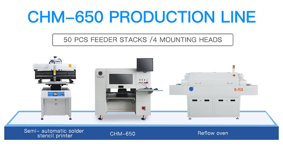 Genius 4Heads Desktop SMT Pick Place Machine CHM-650 με 50 τροφοδοσίες