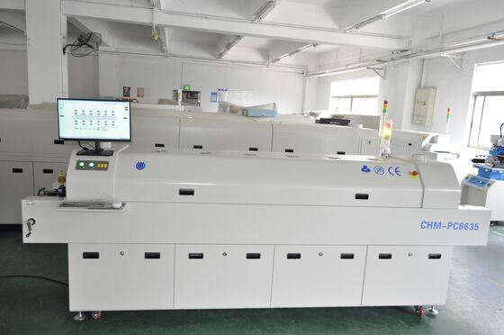 6 κεφάλαια TC06 Ημιαυτόματη γραμμή παραγωγής SMT για συναρμολόγηση PCB και κατασκευή PCBA