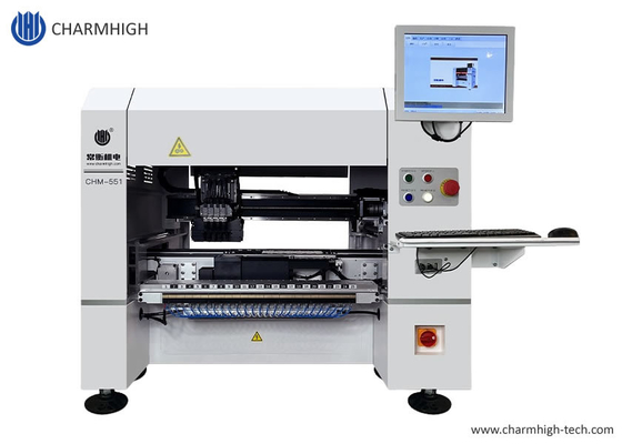CHM-551 Αναβάθμιση 4 κεφαλές SMT Pick And Place Robot πλήρως αυτόματο για 0201