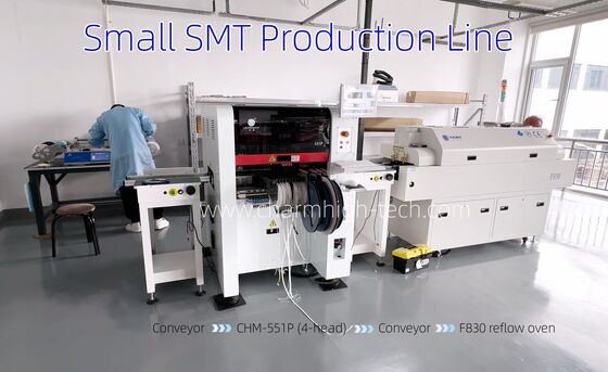 Γραμμή Παραγωγής SMT CHM-551P Υψηλής Ακρίβειας 4 Κεφαλών με Φούρνο Αναρροής 4 Ζωνών για Συναρμολόγηση PCB